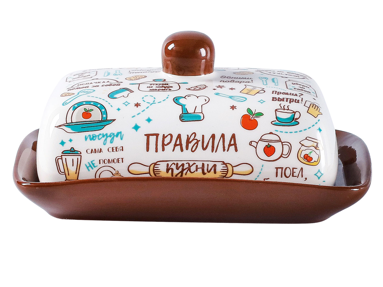 Масленка керамическая Правила кухни TM Appetite