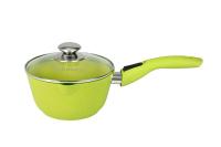 Кастрюля ковш антипригарная Кукмара со стеклянной крышкой линия Trendy Style (lime)