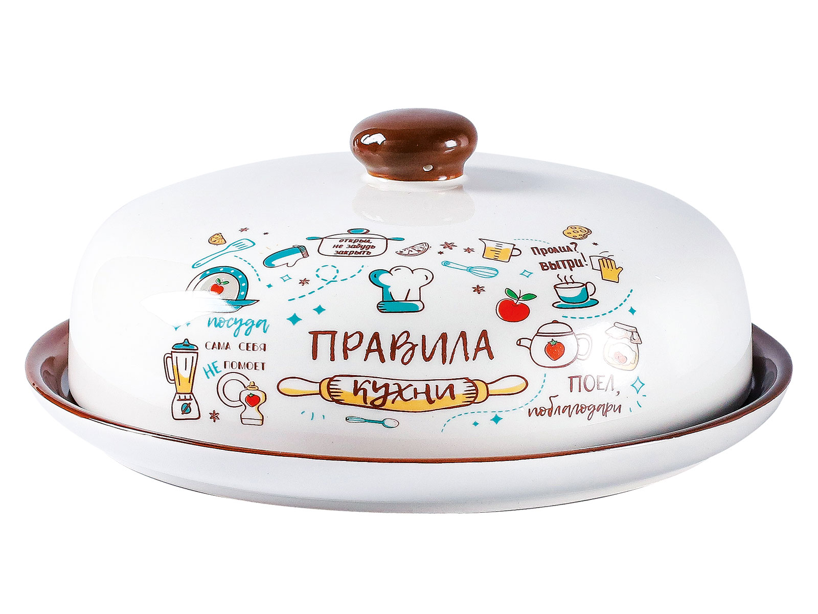 Блюдо круглое керамическое для блинов Правила кухни TM Appetite