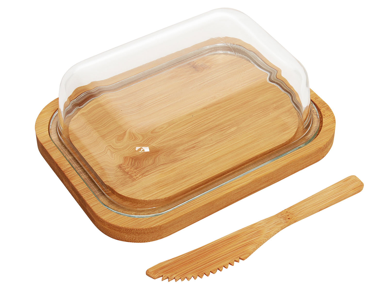 Масленка с бамбуковой подставкой и ножом Studio TM Appetite