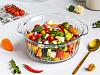 Кастрюля из жаропрочного стекла рифленая с крышкой TM Appetite