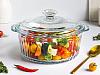 Кастрюля из жаропрочного стекла рифленая с крышкой TM Appetite