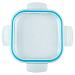 Контейнер стеклянный квадратный синий герметичная крышка TM Appetite